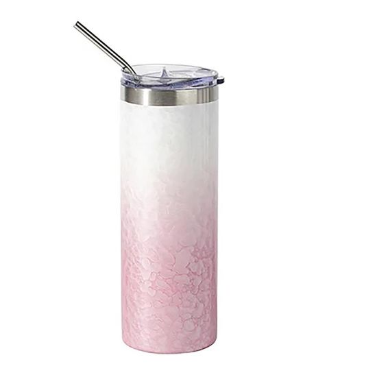 Picture of Skinny Tumbler 20oz (White/Pink) 3D Puffy Cloud
