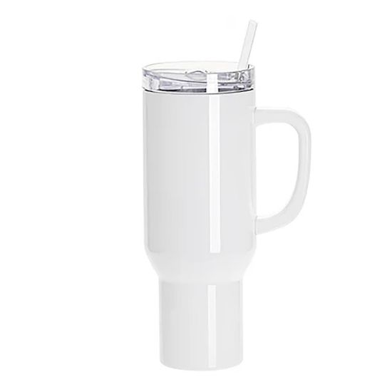 Picture of Travel Tumbler 1200ml (White) Plastic Handle