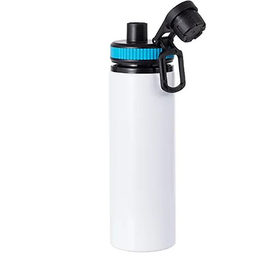 Εικόνα της Water Bottle - Aluminum (WHITE) 850ml with Blue Cap