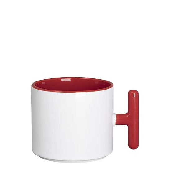Picture of MUG 9oz (T-Handle) Inner & Handle - Red