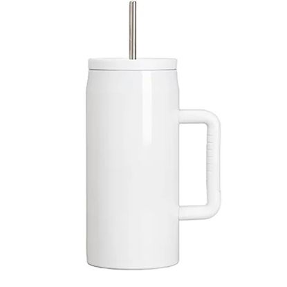 Picture of Travel Tumbler 1200ml (White) Straight - Plastic Handle