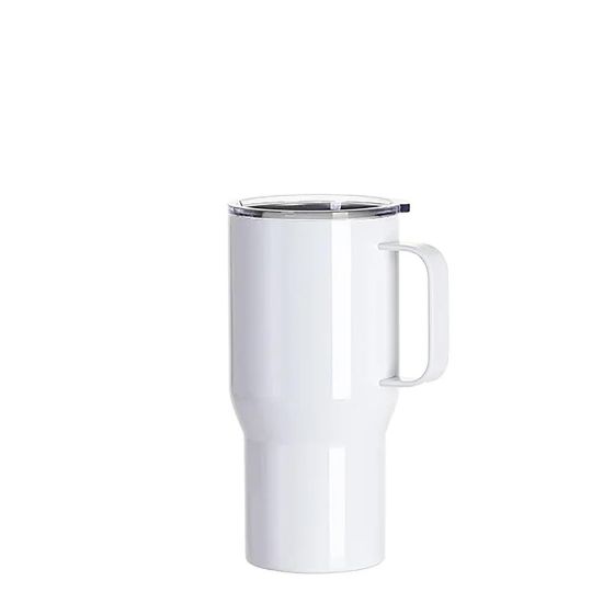 Picture of Travel Tumbler 650ml (White) with Metal Handle